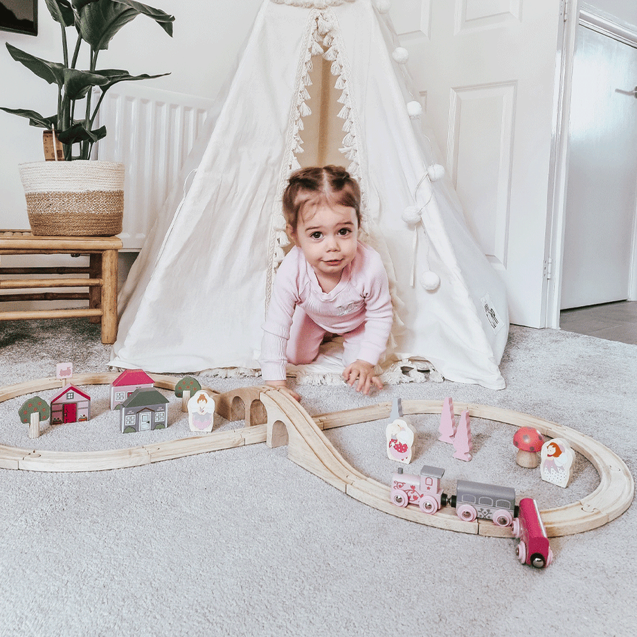 Fairy wooden train set sales