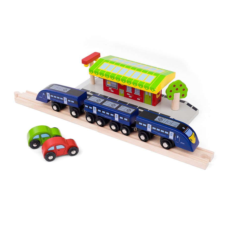Long shop toy train