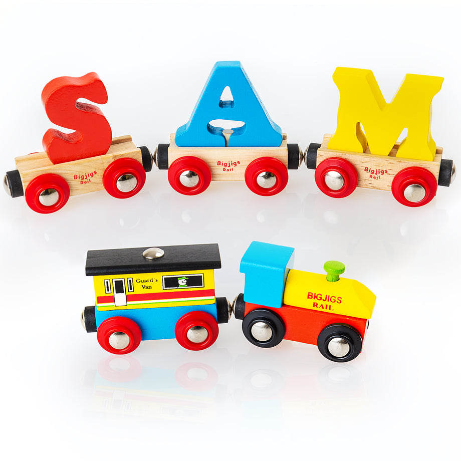 Bigjigs Rail Buchstaben-Wagen T – Holzspielzeug Für Kinder, Bunt, Mit Lernfunktion