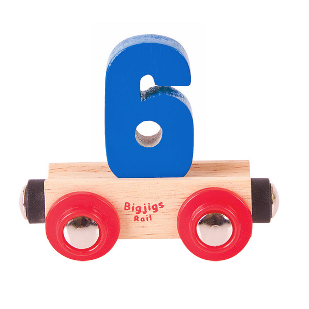 Rail Name Letters and Numbers 6 Dark Blue