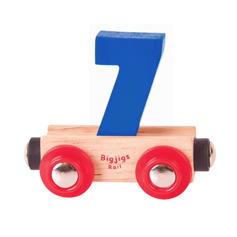 Rail Name Letters and Numbers 7 Dark Blue