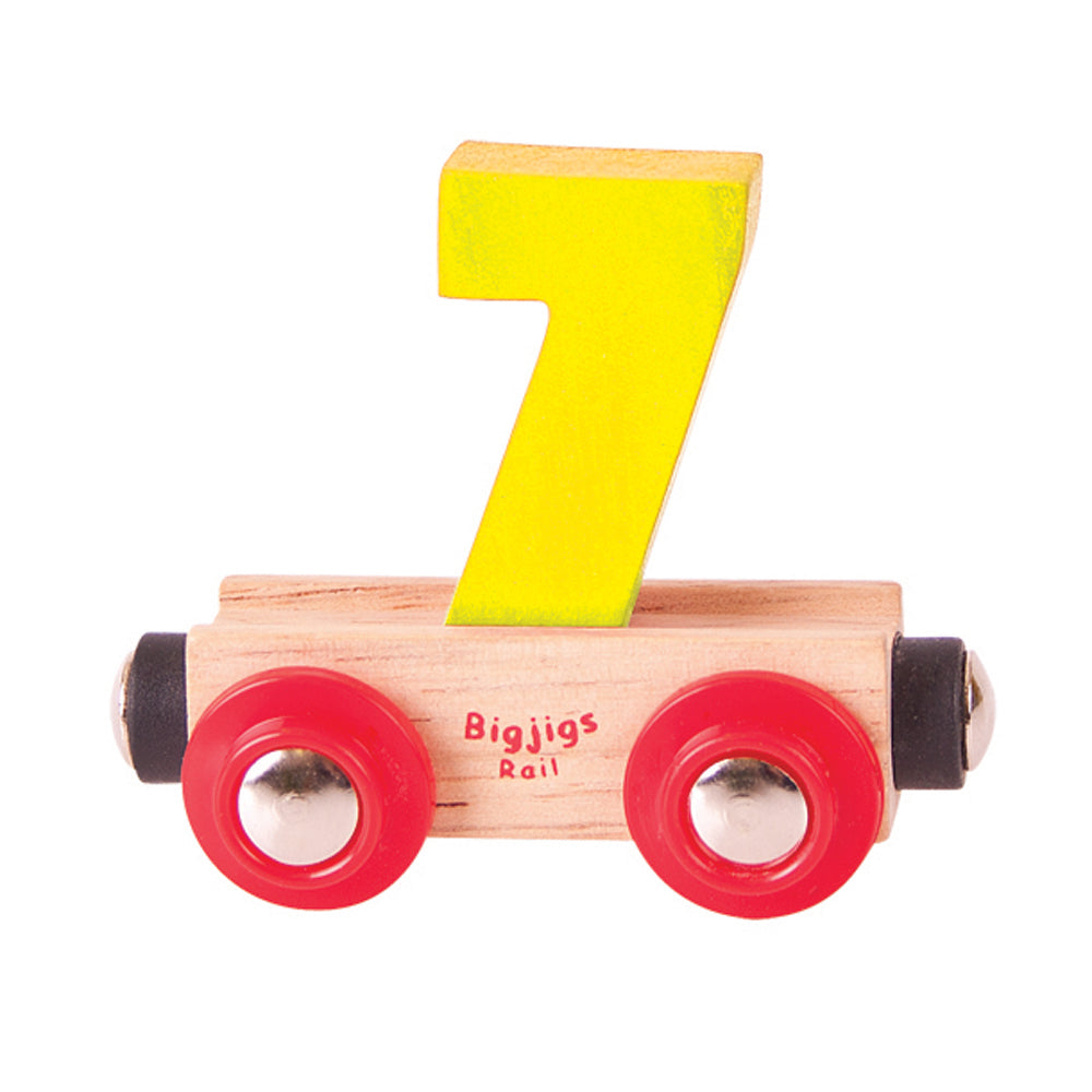 Rail Name Letters and Numbers 7 Yellow