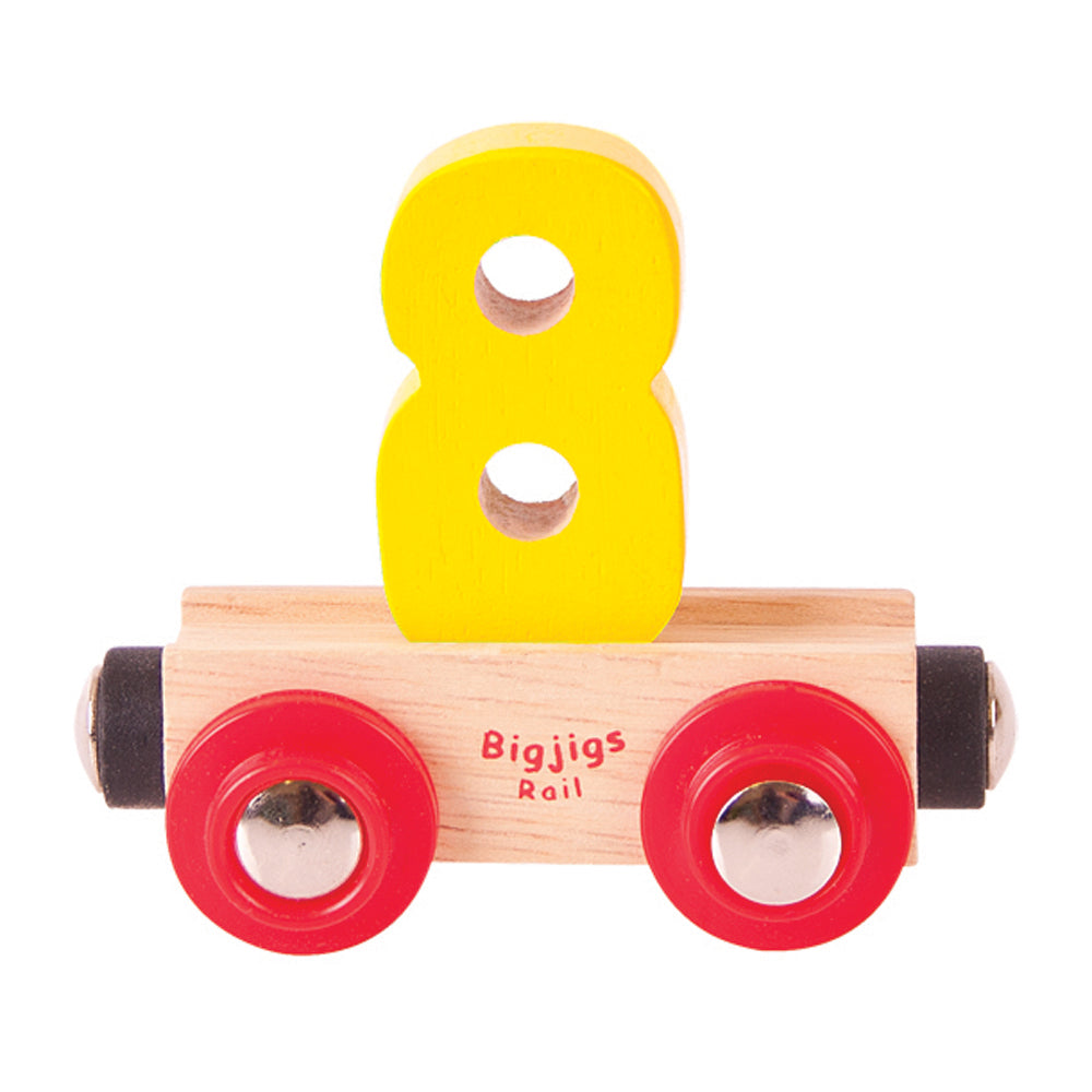 Rail Name Letters and Numbers 8 Yellow