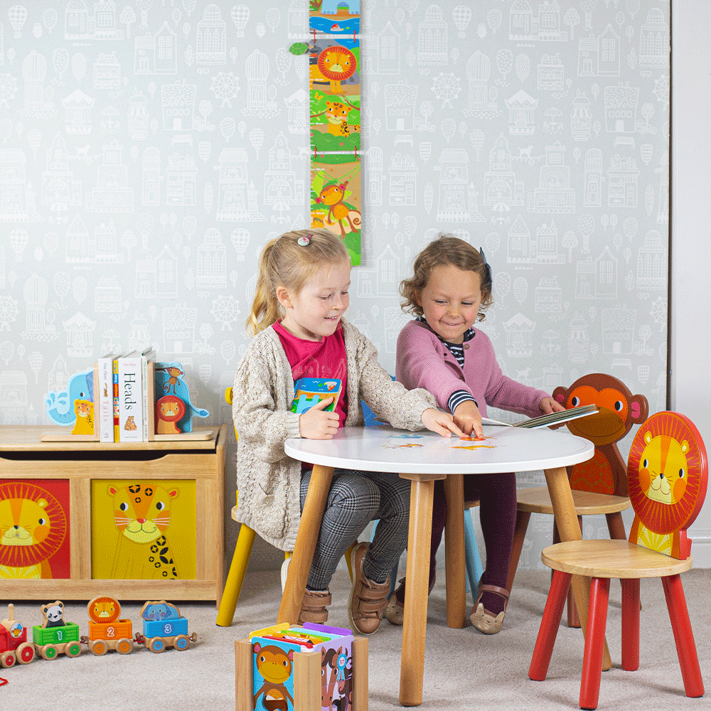 Jungle Animal Children s Wooden Table Tables Chairs Bigjigs Toys