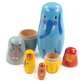 Jungle Animal Nesting Dolls - Damaged Box