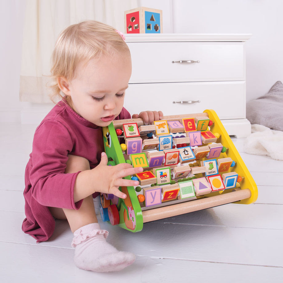 Triangular Wooden Baby Activity Centre Baby Activity Toys Bigjigs Toys