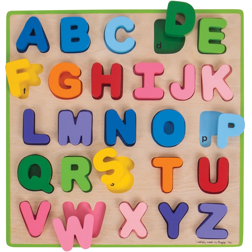 Chunky Wooden Alphabet Puzzle | Educational Puzzles | Bigjigs Toys
