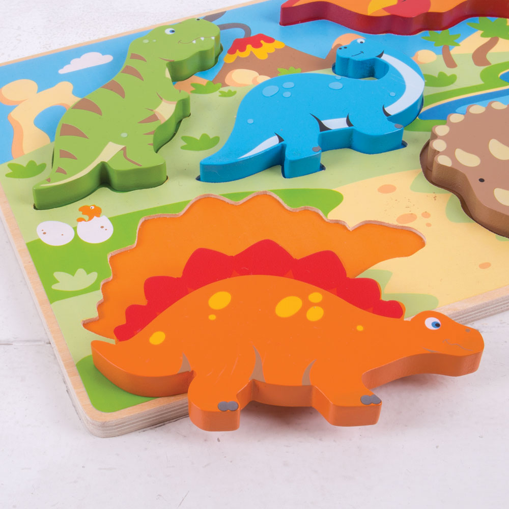 Chunky Wooden Puzzle Dinosaur