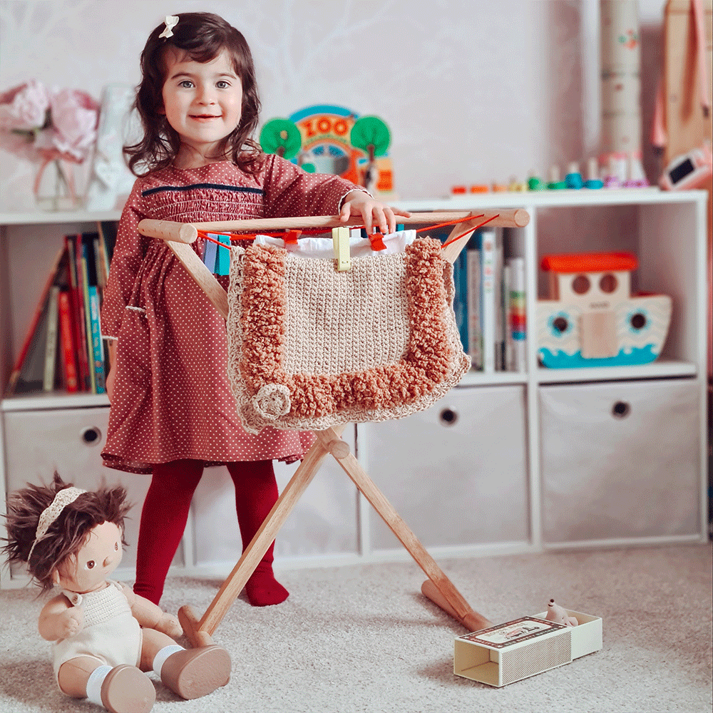 Wooden Clothes Airer Pretend Play Bigjigs Toys