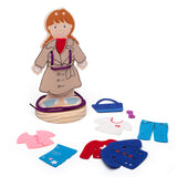 Lacing dress-up girl