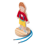 Lacing dress-up girl