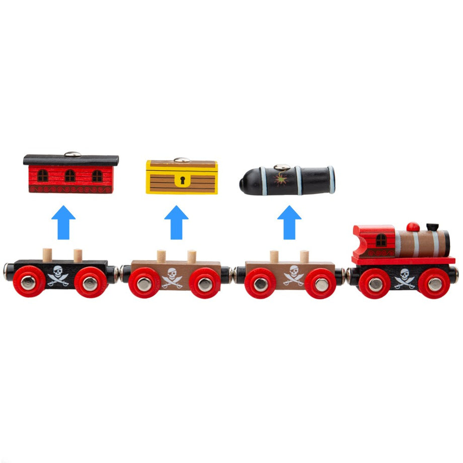 Pirate Toy Train Wooden Trains Bigjigs Rail Bigjigs Toys