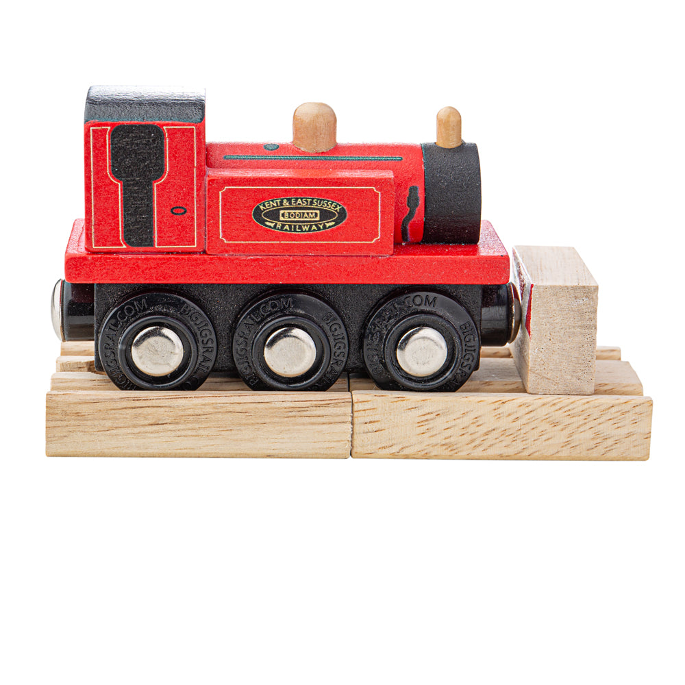 Terrier Locomotive (Red) Wooden Railway Bigjigs Toys
