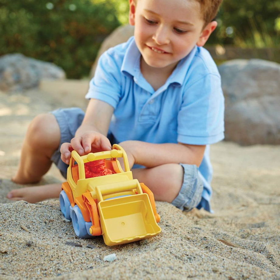 Green toys scooper construction shop truck