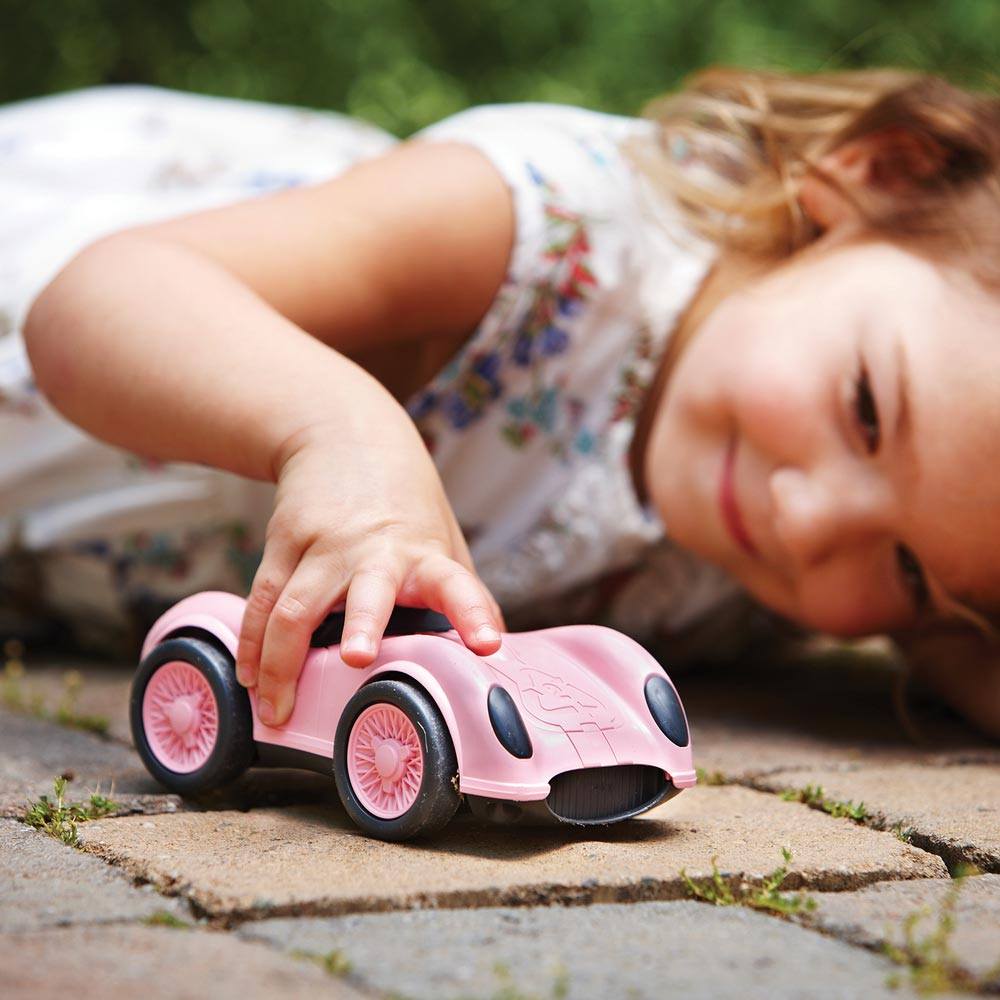 Pink Racing Car Set Racing Car (Pink) | Vehicles | Green Toys – Bigjigs Toys