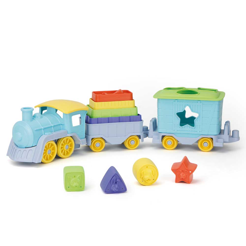 Green Toys - Stack & Sort Train | Stacking Toys |  Bigjigs Toys