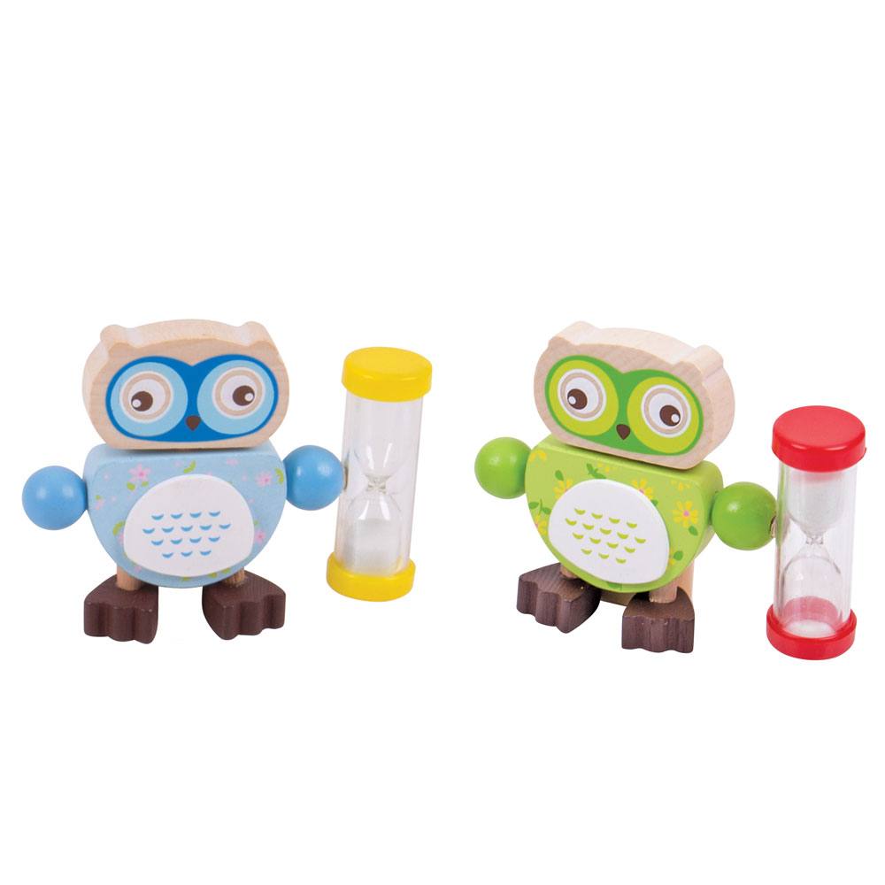 Owl Toothbrush Timer (Pk 2 Blue/Green)