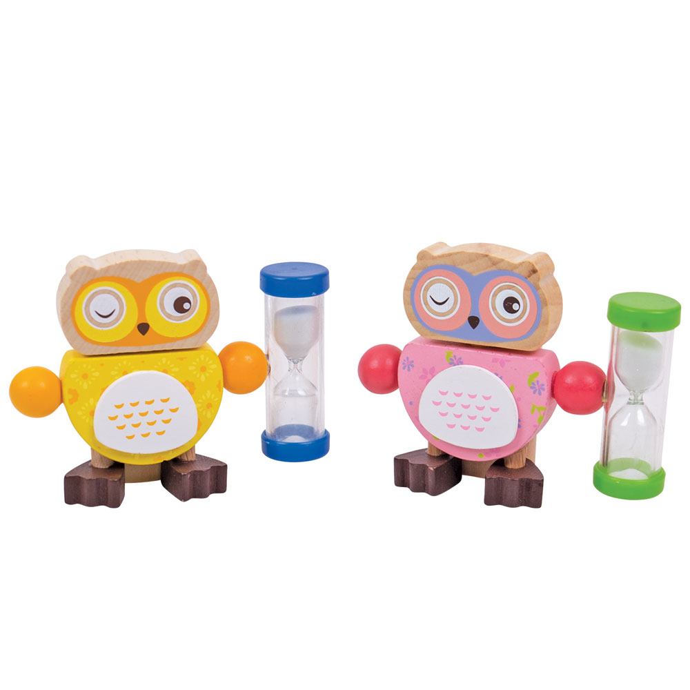 Owl Toothbrush Timer (Pk 2 Yellow/Pink)