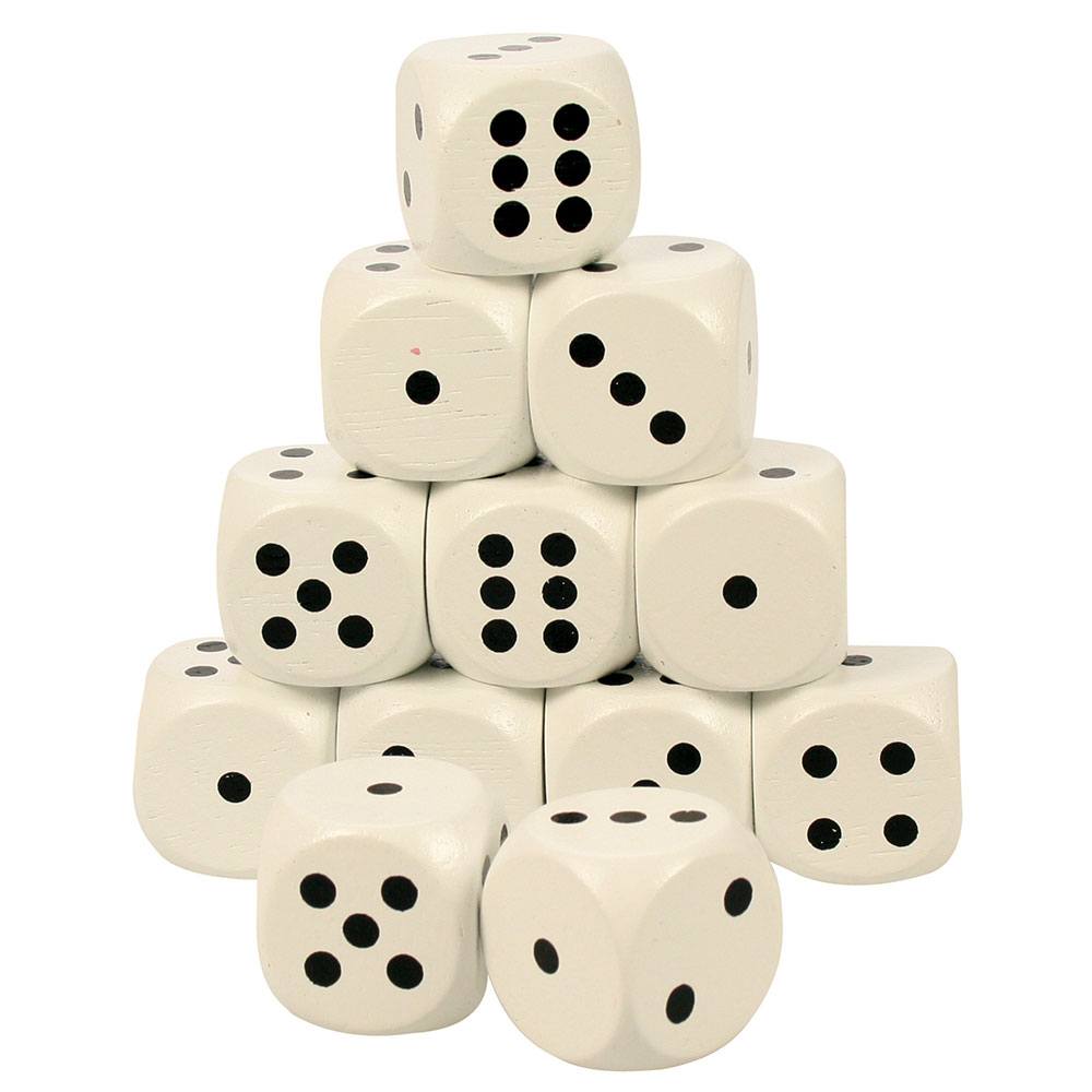 Giant Dice White (Pack of 12)