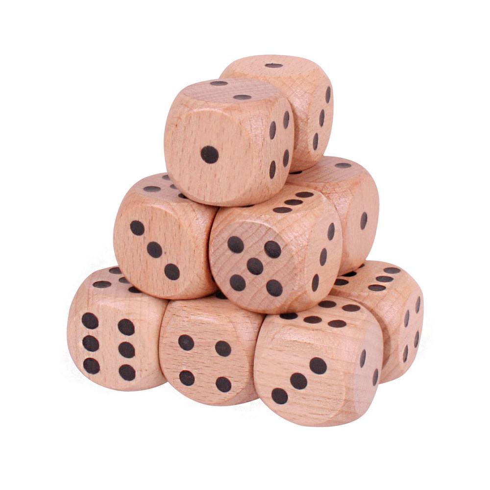 Natural Giant Dice (Pack of 12)