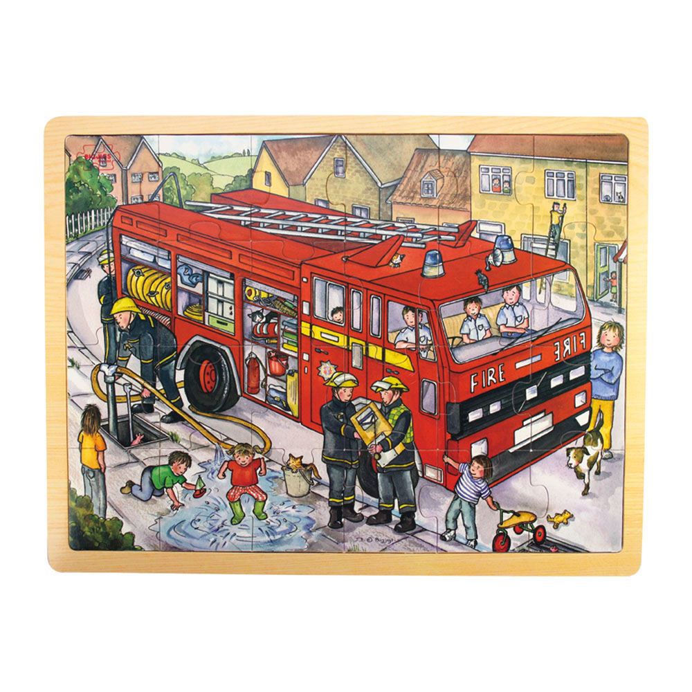 Tray Puzzle Fire Engine