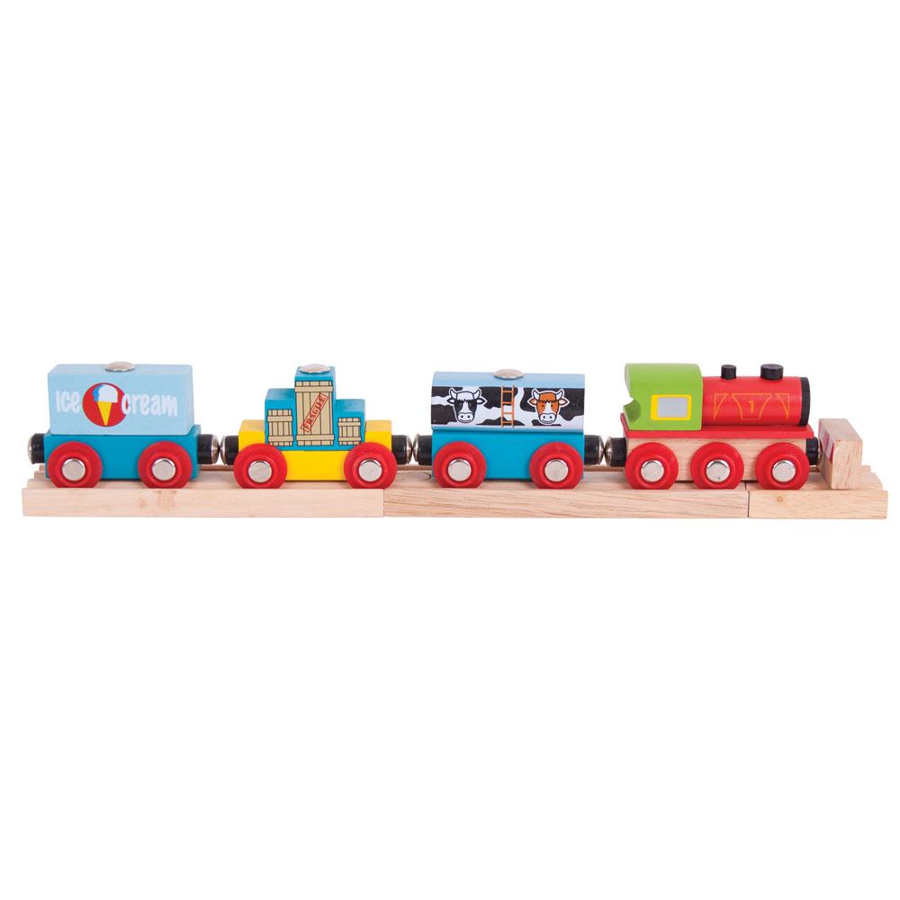 Goods Train Wooden Train Set Accessories Bigjigs Toys