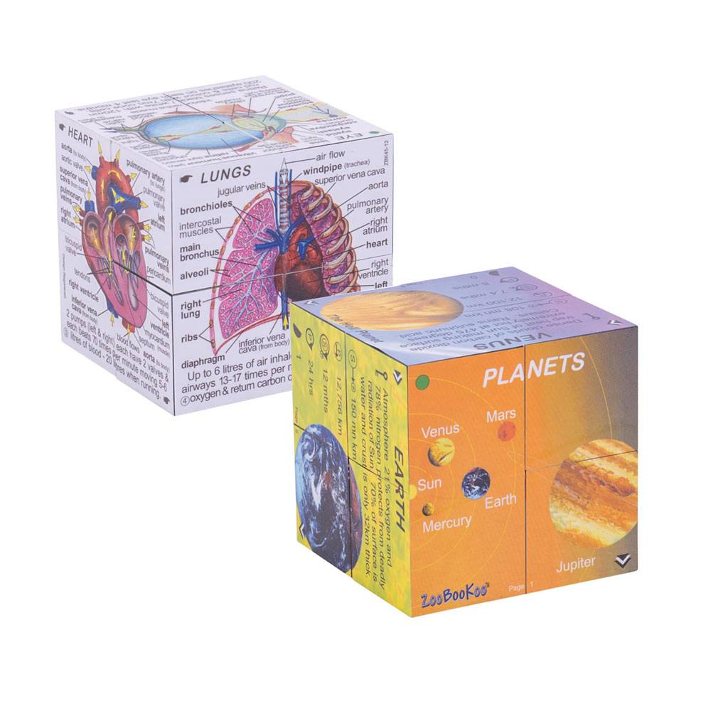 Science Cube Book Pack - Human Body and Planets Cubes