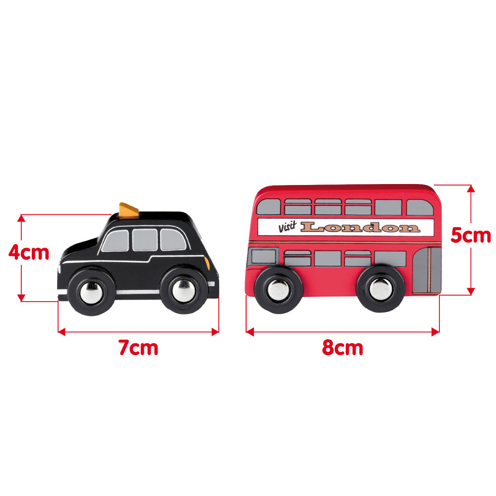 Red Bus and Black Cab - T0111
